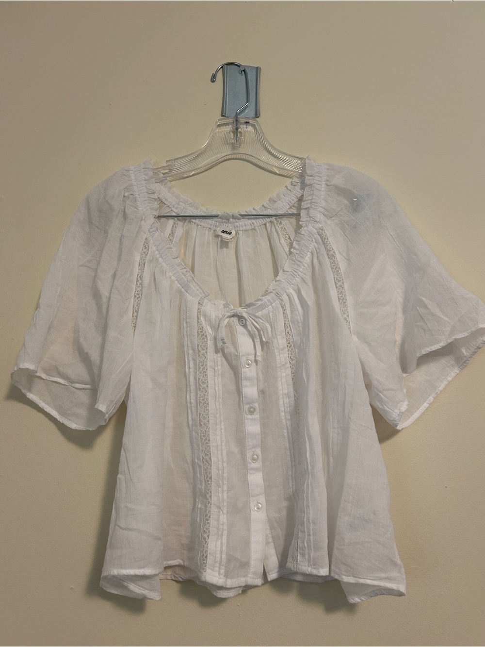 Aerie Woven Button Blouse